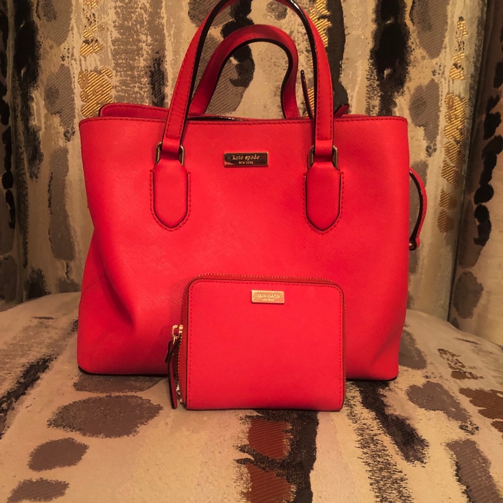 Kate Spade Summer Bag with matching wallet